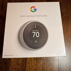 Google Nest Learning Thermostat - Stainless Steel